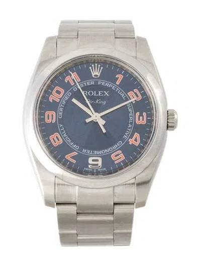 Pre-owned Rolex Air-king Watch, 38mm In Multi