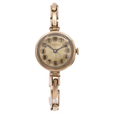 Pre-owned Rolex Antique  9k Yellow Gold 15 Jewel Manual Wind Women�s Watch