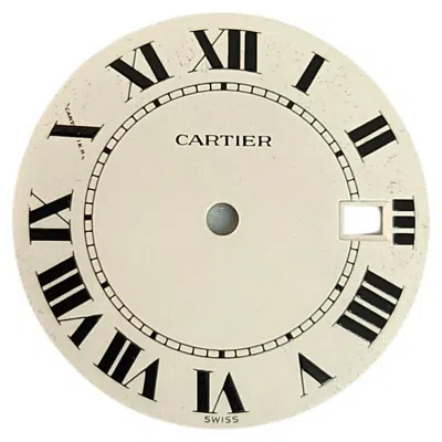 Pre-owned Rolex Authentic Genuine Original Cartier White Dial W/ Black Roman Numerals With Date