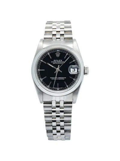 Pre-owned Rolex Black Datejust 31mm Watch