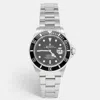 Rolex Black Stainless Steel Submariner 16610 Men's Wristwatch 40 Mm In Silver