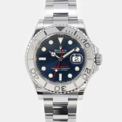 Pre-owned Rolex Blue Stainless Steel Yacht-master 126622 Automatic Men's Wristwatch 40 Mm