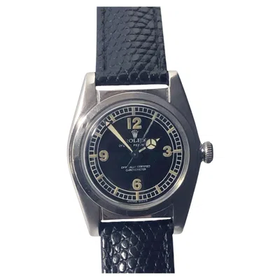 Pre-owned Rolex Bubbleback 1946 Steel Automatic Wrist Watch In Multi