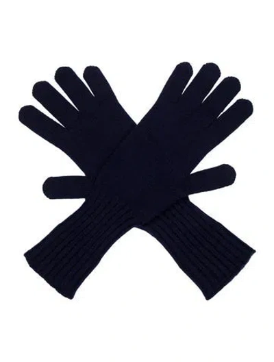 Pre-owned Rolex Cashmere Knit Gloves In Blue