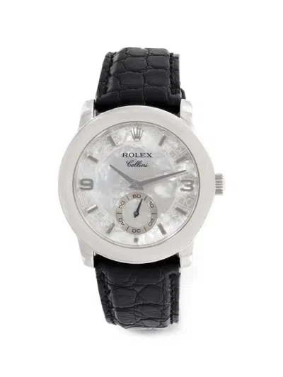 Rolex Cellini 35mm Watch In Black