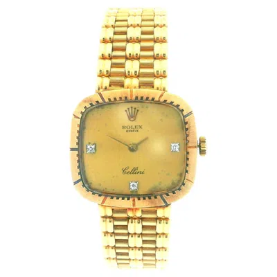 Pre-owned Rolex Cellini 4082 Cushion Engine Turned Bezel Ladies Vintage Watch In Multi