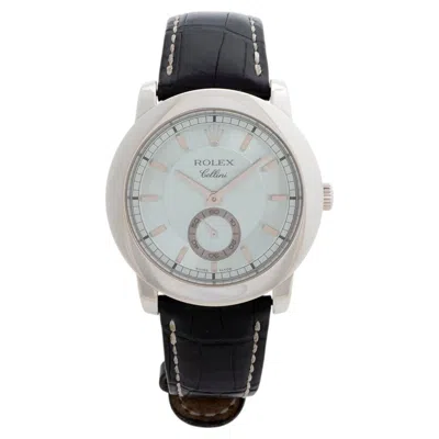 Pre-owned Rolex Cellini, 5241/6 , The "cellinium", Manual, Platinum, Ice Blue Dial, C2001
