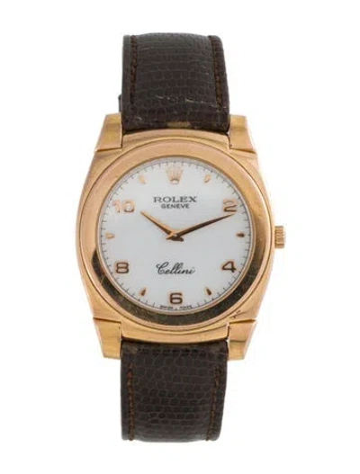 Pre-owned Rolex Cellini Cestello Watch, 38mm In Multi