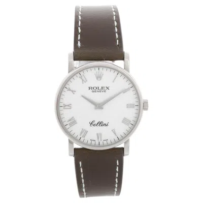 Pre-owned Rolex Cellini Classic 18k White Gold Men's Watch 5115/9