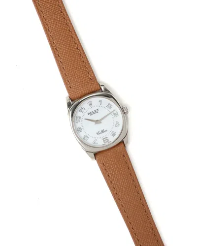 Pre-owned Rolex Cellini Danos 25mm Ref And 6229 18k Watch In White