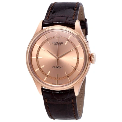 Rolex Cellini Pink Dial 18k Everose Gold Men's Watch 50505pksbrl In Multi
