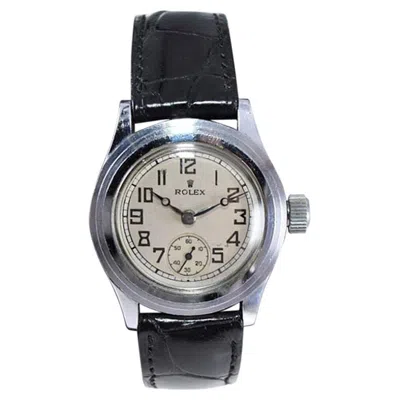 Pre-owned Rolex Chromium Marconi Hermetic Manual Wind Watch, Circa 1930s In Multi