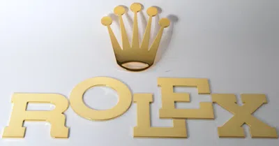 Pre-owned Rolex Complete Brass  Wall Letters (105mm) And Crown (150mm) Kit Unused