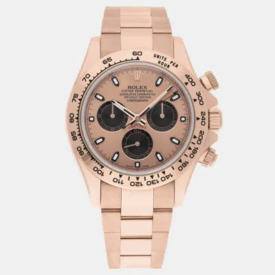 Pre-owned Rolex Cosmograph Daytona 116505 Automatic Pink 18k Rose Gold Men's Wristwatch 40 Mm