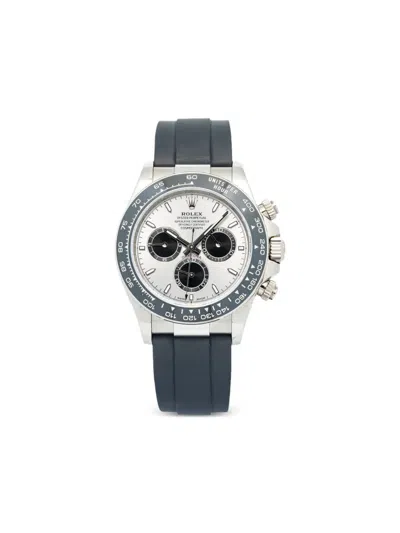 Pre-owned Rolex Cosmograph Daytona 40mm Watch In Silver