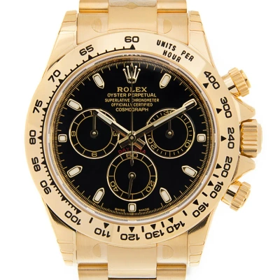 Rolex Cosmograph Daytona Black Dial Automatic Men's Chronograph Watch 116508bkso In Gold