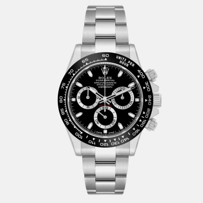 Pre-owned Rolex Cosmograph Daytona Black Dial Steel Mens Watch 116500