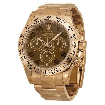 Rolex Cosmograph Daytona Chocolate Dial 18k Everose Gold Oyster Bracelet Automatic Men's Watch 11650