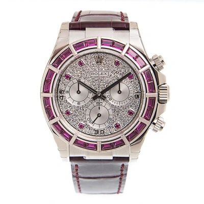 Rolex Cosmograph Daytona Chronograph Red Ruby Automatic Chronometer Diamond Men's Watch 116589srbrdl In Purple