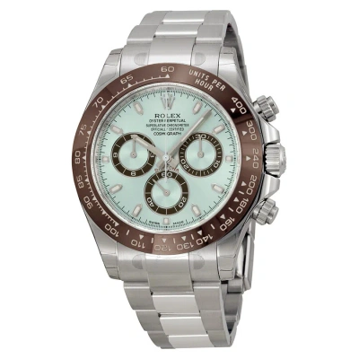 Rolex Cosmograph Daytona Ice Blue Dial Platinum Oyster Bracelet Automatic Men's Watch 116506iblso In Blue / Brown / Chestnut / Platinum