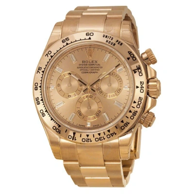 Rolex Cosmograph Daytona Pink Gold Dial 18k Everose Gold Oyster Bracelet Automatic Men's Watch 11650