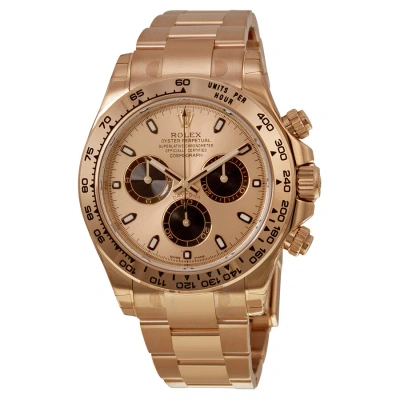 Rolex Cosmograph Daytona Rose Dial 18k Everose Gold Oyster Bracelet Automatic Men's Watch 116505pso