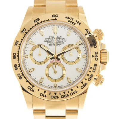 Rolex Cosmograph Daytona White Dial Men's 18k Yellow Gold Watch 116508wso