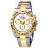 ROLEX ROLEX COSMOGRAPH DAYTONA WHITE DIAL STAINLESS STEEL AND 18K YELLOW GOLD OYSTER BRACELET BRACELET AUT