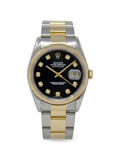Pre-owned Rolex Customized Datejust 36mm Watch In Black
