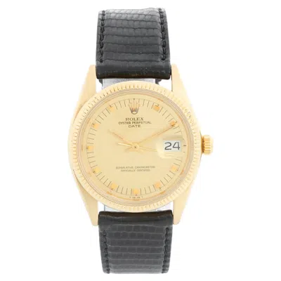 Pre-owned Rolex Date 1503 Men's Yellow Gold Sigma Dial Watch