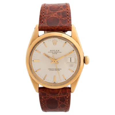 Pre-owned Rolex Date Ref 1500, Yellow Gold 34mm Case, Lightly Patinated Dial, Year C1967