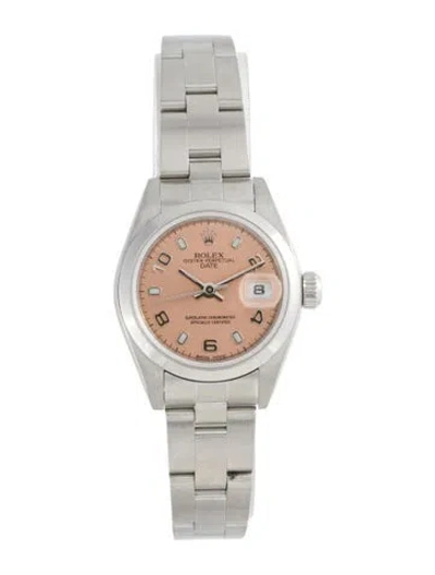 Pre-owned Rolex Date Watch, 26mm In Multi