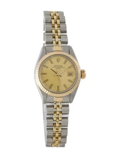 Pre-owned Rolex Date Watch, 26mm In Multi