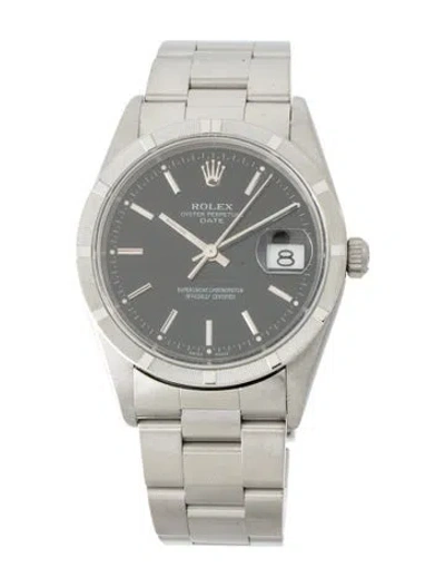 Pre-owned Rolex Date Watch, 34mm In Multi
