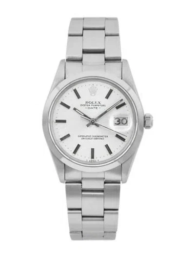 Pre-owned Rolex Date Watch, 34mm In Multi