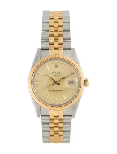 Pre-owned Rolex Date Watch, 34mm In Multi