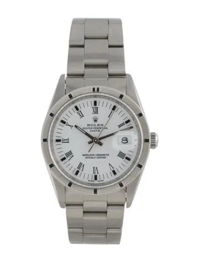 Pre-owned Rolex Date Watch, 34mm In Multi