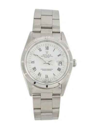 Pre-owned Rolex Date Watch, 34mm In Multi