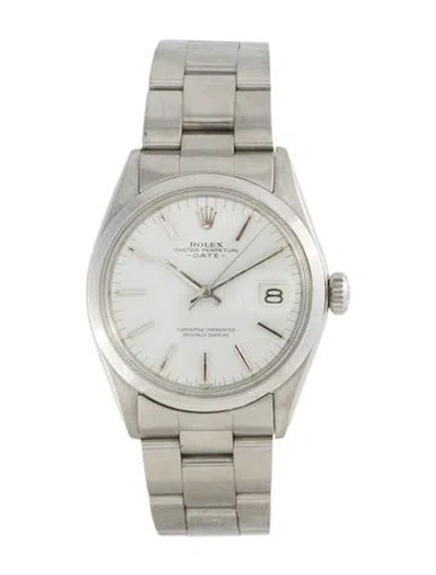 Pre-owned Rolex Date Watch, 34mm In Multi