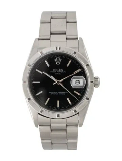 Pre-owned Rolex Date Watch, 34mm In Multi