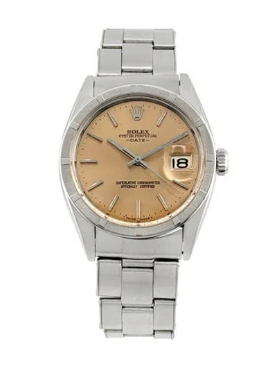 Pre-owned Rolex Date Watch, 34mm In Multicolor