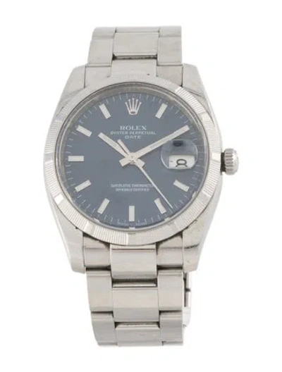 Pre-owned Rolex Date Watch, 34mm In Multicolor