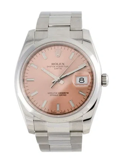Pre-owned Rolex Date Watch, 34mm In Multicolor
