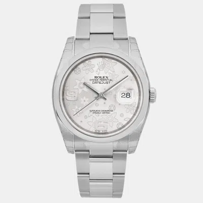 Pre-owned Rolex Datejust 116200 Silver Stainless Steel Automatic Men's Wristwatch 36mm