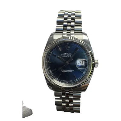 Pre-owned Rolex Datejust 116234 Blue Dial Watch