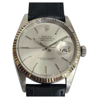 Pre-owned Rolex Datejust 16014 18k White Gold Ss 36mm Mens 1970s Vintage Automatic Ra613b