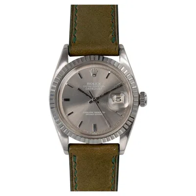 Pre-owned Rolex Datejust 1603 Sunburst Gray Non Lume Dial 2.7m Serial 1971