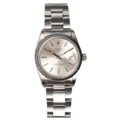 Pre-owned Rolex Datejust 16030 Silver Dial Watch In Steel Case, 1980s In Multi