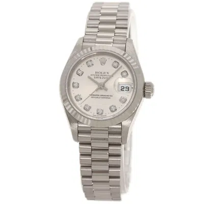 Pre-owned Rolex Datejust (18k) Wristwatch () In White