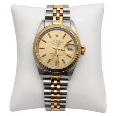 Pre-owned Rolex Datejust 26mm 69173 Two-tone 18k Yellow Gold Steel Automatic Watch